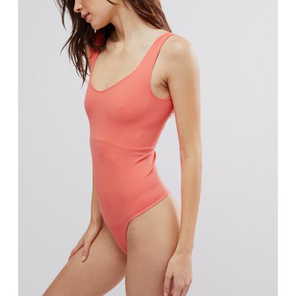 🎉LAST CHANCE🎉 FREE PEOPLE Clean Lines Bodysuit / Emberglow - Picture 2 of 7